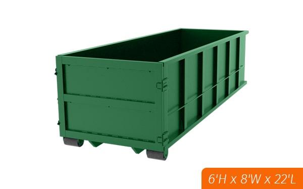 we may have special promotion or discount on our thirty-yard dumpsters depending on the rental duration and location